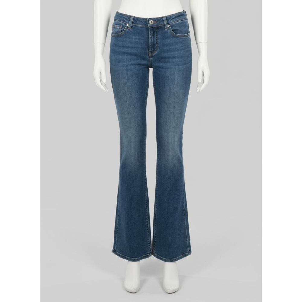 Levi's 515 Boot Cut Jeans Womens Size 8 Silver Rivets Pockets Zipper Blue Denim‎